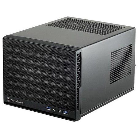 SILVERSTONE Silver Stone Technologies SG13B Computer Case with Mesh Front Panel - Black SG13B